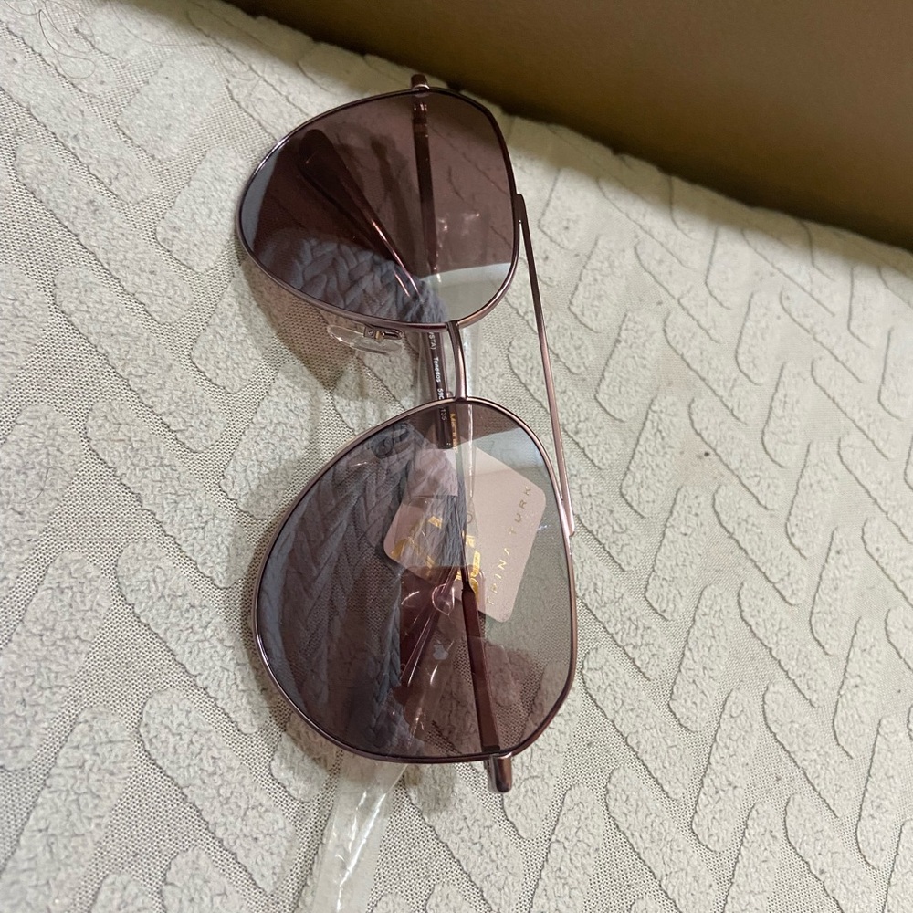 Trina Turk Tenedos Wisteria Aviator Sunglasses